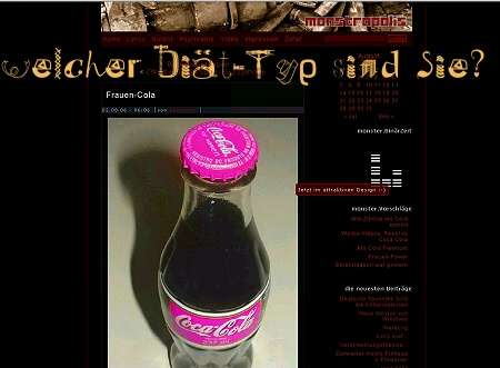 Die Cola für die Frau