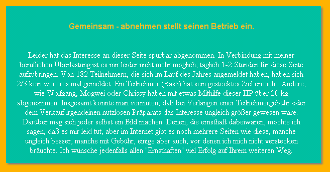 Eine Seite wird aufgegeben