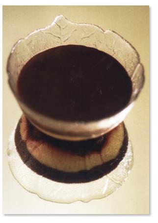 Schoko-Vanille-Sauerkirschpudding