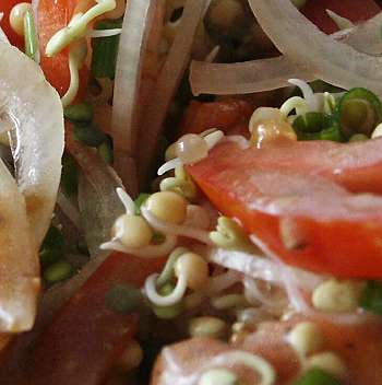 Tomatensalat mit Senfsaat