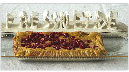 Käsekuchen, bodenlos, d. h. ohne Boden