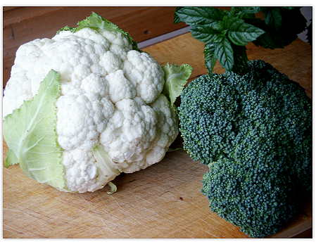 Blumenkohl und Broccoli