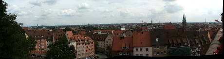 Panorama Nürnberg, für größere Darstellung Bild anklicken 