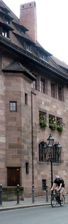 Altstadt Nürnberg, mit Radfahrer