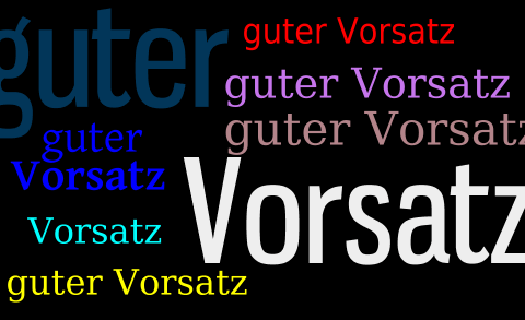 gute Vorsätze in bunten Farben 